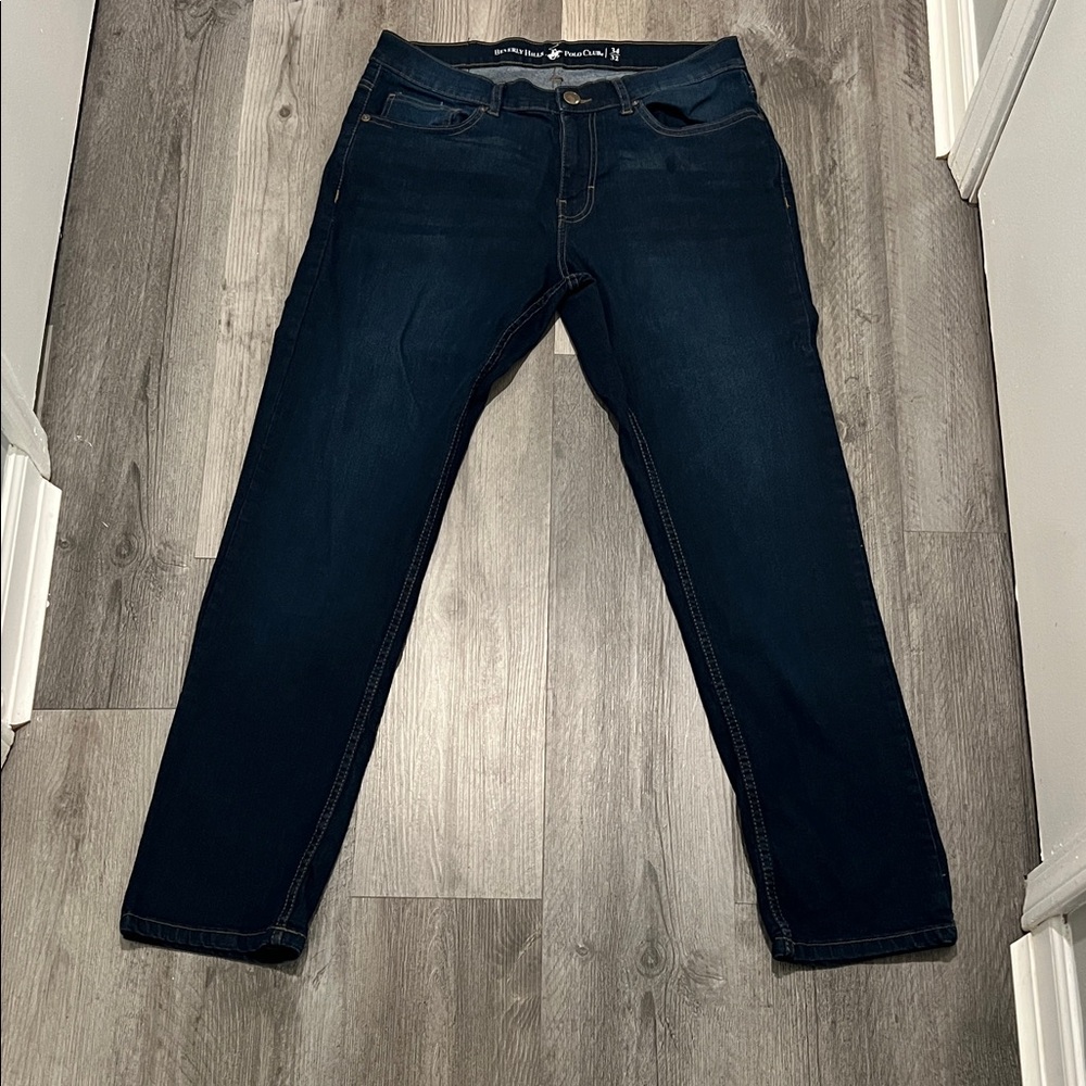 Beverly Hills Polo Club Men's Deep Blue Slim Straight Jeans